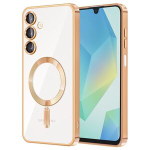 Husa pentru  Samsung Galaxy A16 cu MagSafe si protectie pentru lentile anti-shock 1.5 mm transparent - Auriu