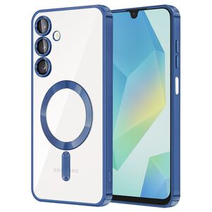 Husa pentru  Samsung Galaxy A16 cu MagSafe si protectie pentru lentile anti-shock 1.5 mm transparent - Albastru