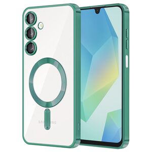 Husa pentru  Samsung Galaxy A16 cu MagSafe si protectie pentru lentile anti-shock 1.5 mm transparent - Verde deschis