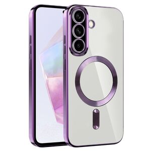 Husa pentru  Samsung Galaxy A36 cu MagSafe si protectie pentru lentile anti-shock 1.5 mm transparent - Lavanda
