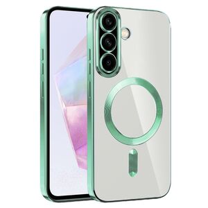 Husa pentru  Samsung Galaxy A36 cu MagSafe si protectie pentru lentile anti-shock 1.5 mm transparent - Verde deschis