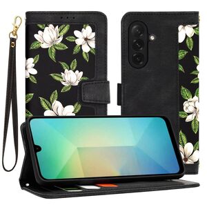 Husa tip carte pentru  Samsung Galaxy A26, functie stand si port carduri, Negru