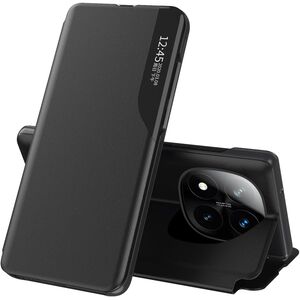 Husa pentru  Xiaomi Redmi Note 14 Pro 5G tip carte, Smart View, Negru