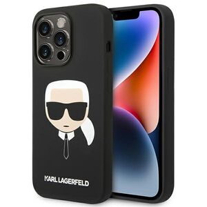 Husa premium pentru  iPhone 14 Pro Max Karl Lagerfeld superior quality - Negru royal