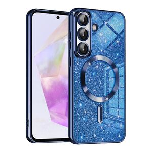 Husa pentru  Samsung Galaxy A36 cu MagSafe Sparkle Glare Detachable Layer, cu protectie lentile - Albastru