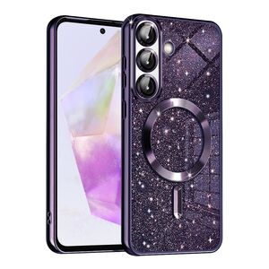 Husa pentru  Samsung Galaxy A36 cu MagSafe Sparkle Glare Detachable Layer, cu protectie lentile - Mov