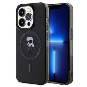Husa premium pentru  iPhone 14 Pro Max Karl Lagerfeld compatibila Magsafe - Negru denim
