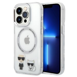 Husa premium pentru  iPhone 14 Pro Max Karl Lagerfeld compatibila Magsafe - Transparent mat
