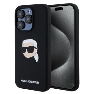 Husa premium pentru  iPhone 15 Pro Max Karl Lagerfeld compatibila Magsafe - Negru