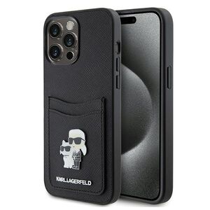 Husa premium pentru  iPhone 15 Pro Max Karl Lagerfeld superior quality - Negru Royal