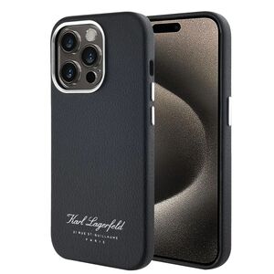 Husa premium pentru  iPhone 15 Pro Max Karl Lagerfeld superior quality - Negru denim