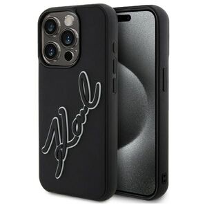 Husa premium pentru  iPhone 15 Pro Max Karl Lagerfeld superior quality - Negru inchis