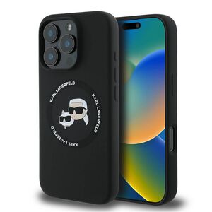 Husa premium pentru  iPhone 16 Pro Karl Lagerfeld compatibila Magsafe - Negru 