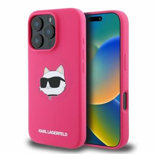 Husa premium pentru  iPhone 16 Pro Max Karl Lagerfeld superior quality - Fucsia
