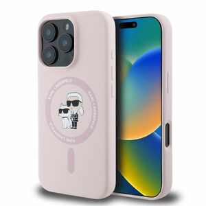 Husa premium pentru  iPhone 16 Pro Karl Lagerfeld superior quality - Roz