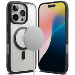 Husa pentru  iPhone 16 Pro Max Ringke Fusion compatibila MagSafe - Transparent netru