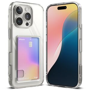 Husa pentru  iPhone 16 Pro Max Ringke Fusion card pocket - Transparent
