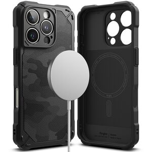 Husa pentru  iPhone 16 Pro Max Ringke Rugged Gear compatibila MagSafe - Negru darth vader