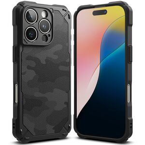 Husa pentru  iPhone 16 Pro Ringke Rugged Gear - Negru denim