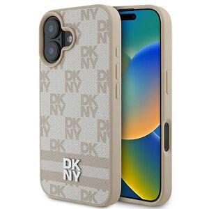 Husa premium pentru  iPhone 16 DKNY Pattern Energy - Bej