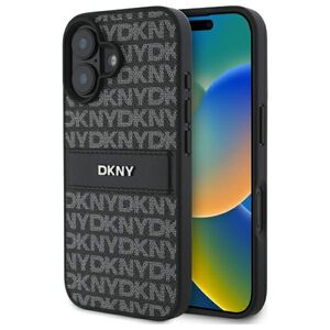 Husa premium pentru  iPhone 16 DKNY Pattern Energy - Gri