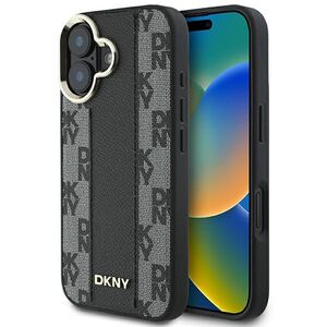 Husa premium pentru  iPhone 16 DKNY Urban compatibila MagSafe - Gri inchis