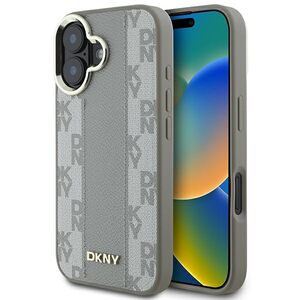 Husa premium pentru  iPhone 16 DKNY Urban compatibila MagSafe - Gri