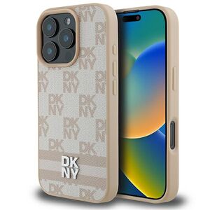 Husa premium pentru  iPhone 16 Pro DKNY Pattern Energy - Bej