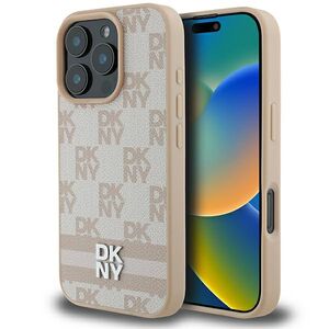 Husa premium pentru  iPhone 16 Pro Max DKNY Pattern Energy - Bej