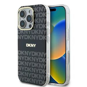 Husa premium pentru  iPhone 16 Pro Max DKNY Pattern Energy - Gri inchis