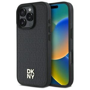Husa premium pentru  iPhone 16 Pro Max DKNY Pattern Energy - Negru denim