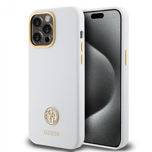 Husa premium  iPhone 15 Pro Max pentru Guess Elegance Series - Alb