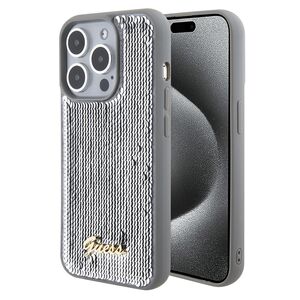 Husa premium  iPhone 15 Pro Max pentru Guess Elegance Series - Gri deschis