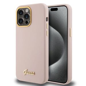 Husa premium  iPhone 15 Pro Max pentru Guess Elegance Series - Roz deschis
