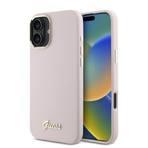 Husa premium  iPhone 16 Plus pentru Guess Elegance Series - Roz pal