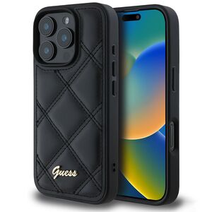 Husa premium  iPhone 16 Pro Max pentru Guess Elegance Series - Negru denim