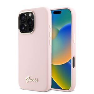 Husa premium  iPhone 16 Pro pentru Guess Elegance Series - Roz pal