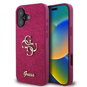 Husa premium  iPhone 16 pentru Guess Elegance Series - Bordeaux