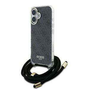Husa premium  iPhone 16 pentru Guess Elegance Series - Gri inchis
