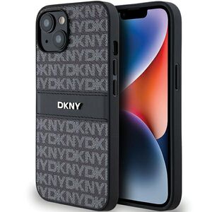 Husa premium pentru  iPhone 15 DKNY Pattern Energy - Gri