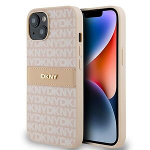 Husa premium pentru  iPhone 15 DKNY Pattern Energy - Roz