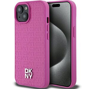 Husa premium pentru  iPhone 15 DKNY Urban compatibila MagSafe - Fucsia
