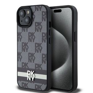 Husa premium pentru  iPhone 15 DKNY Urban compatibila MagSafe - Gri spatial