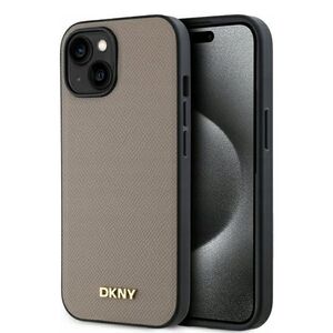 Husa premium pentru  iPhone 15 DKNY Urban compatibila MagSafe - Maro camel