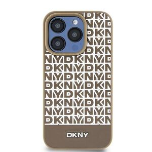 Husa premium pentru  iPhone 15 DKNY Urban compatibila MagSafe - Maro