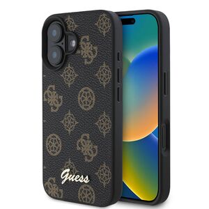 Husa premium pentru  iPhone 16 Plus compatibila MagSafe Guess Luxury Series - Negru