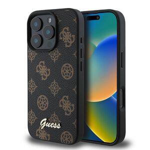 Husa premium pentru  iPhone 16 Pro Max compatibila MagSafe Guess Luxury Series - Negru