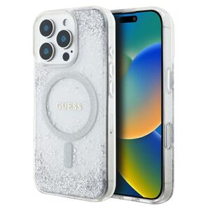 Husa premium pentru  iPhone 16 Pro compatibila MagSafe Guess Luxury Series - Clear