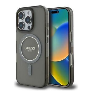 Husa premium pentru  iPhone 16 Pro compatibila MagSafe Guess Luxury Series - Negru darth vader