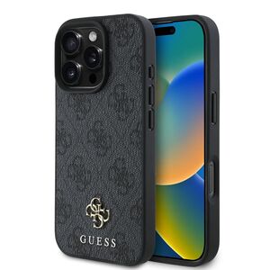 Husa premium pentru  iPhone 16 Pro compatibila MagSafe Guess Luxury Series - Negru royal